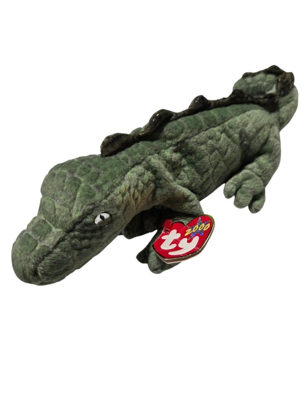 Vintage Ty Beanie Baby Swampy Alligator Plush 11 inch 2000 Green Stuffed Animal